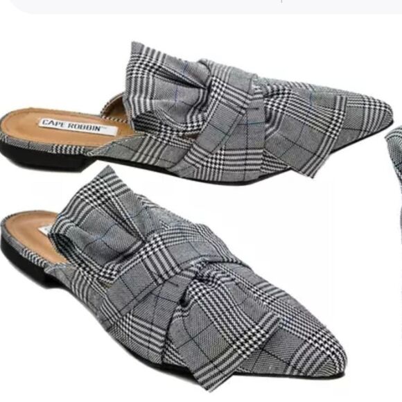 BRAND NEW CAPE ROBBIN POINTED TOE WOMEN"S BOWTIE MULE LOAFERS SLIP-ON FLAT - Picture 13 of 13